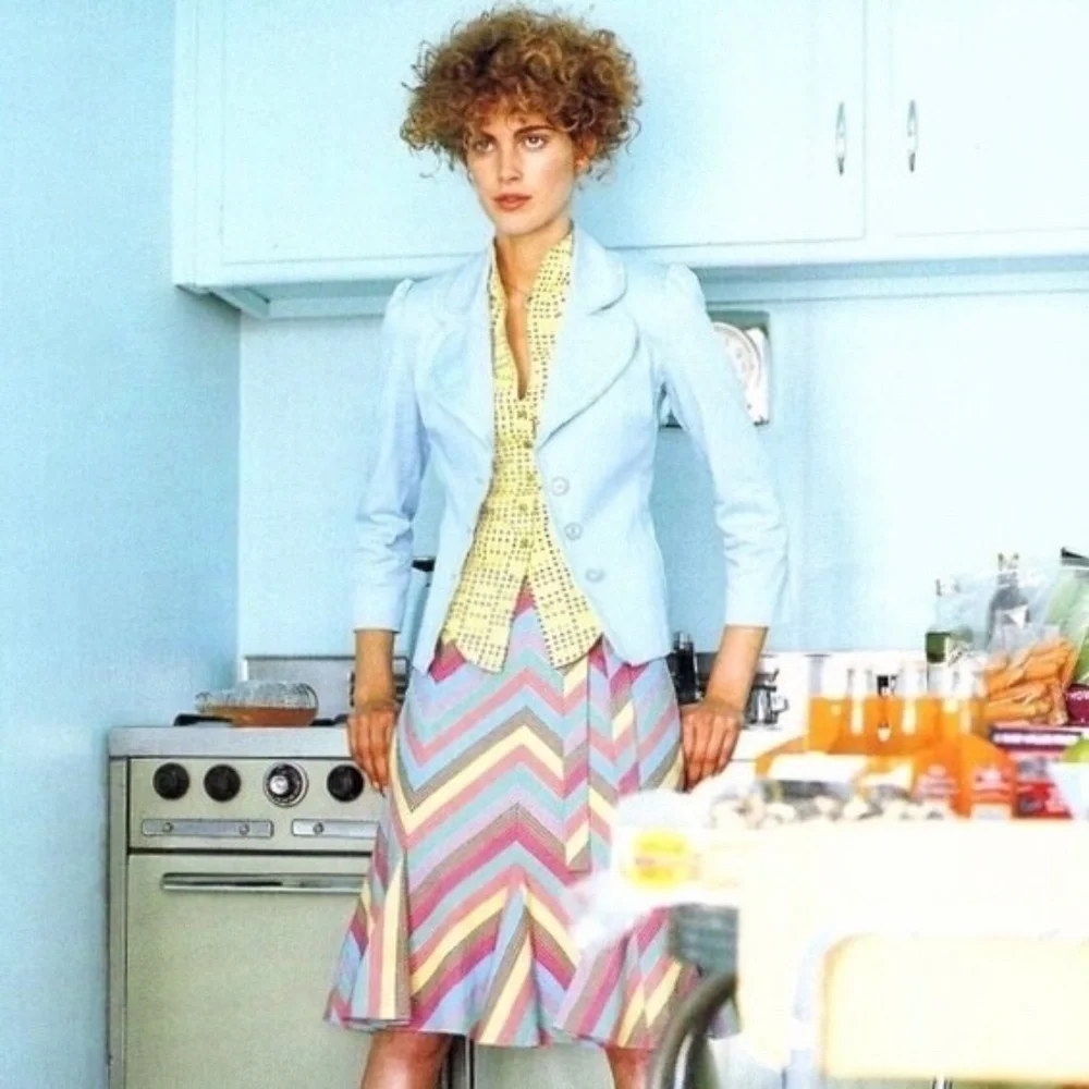 Vintage Anthropologie ODILLE Icon Hearts Scalloped Rainbow Top Blouse Heart 4 - Picture 5 of 16